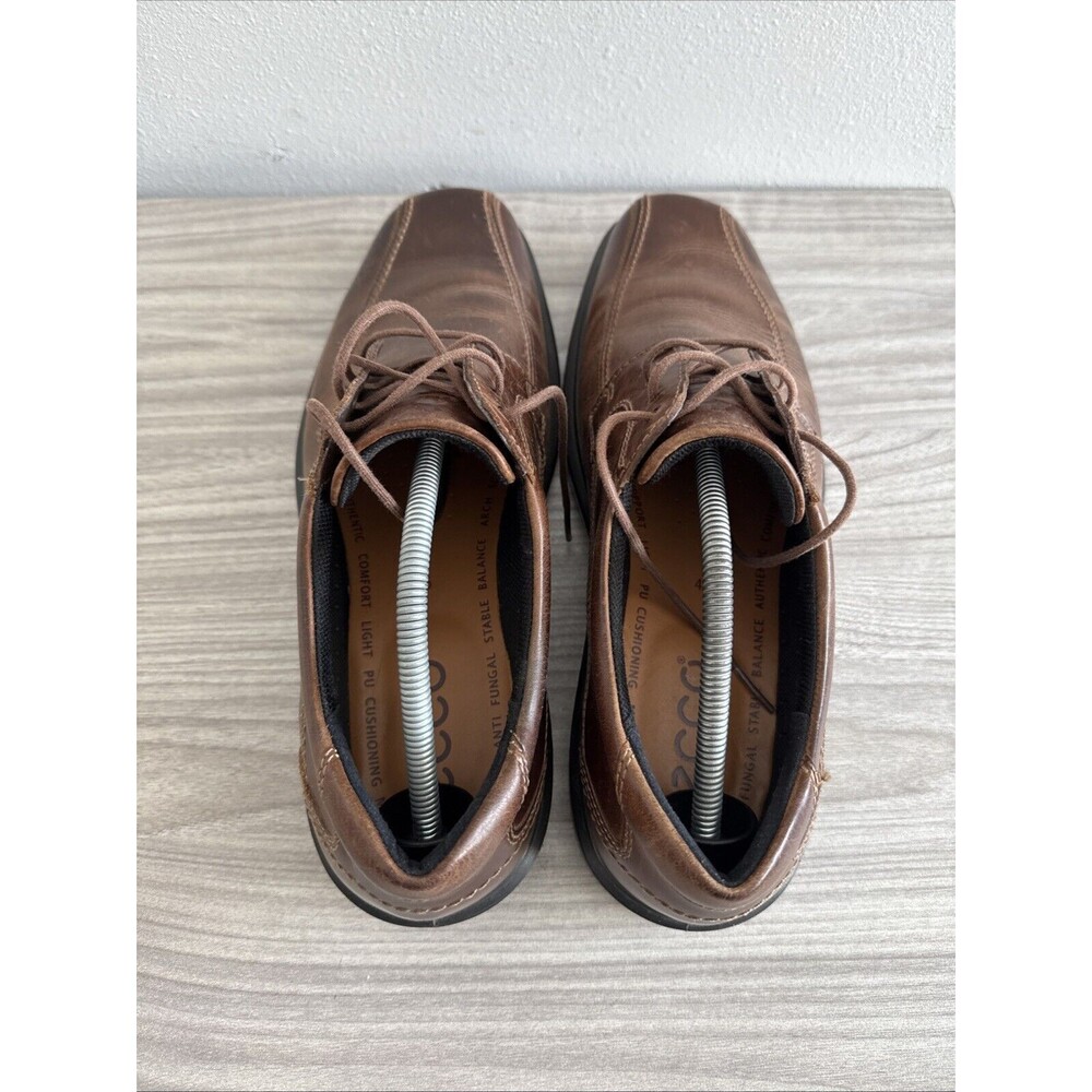 Ecco Helsinki Men’s Brown Leather Bike Toe Shoes EUR 45 US 11-11.5 - Picture 7 of 10
